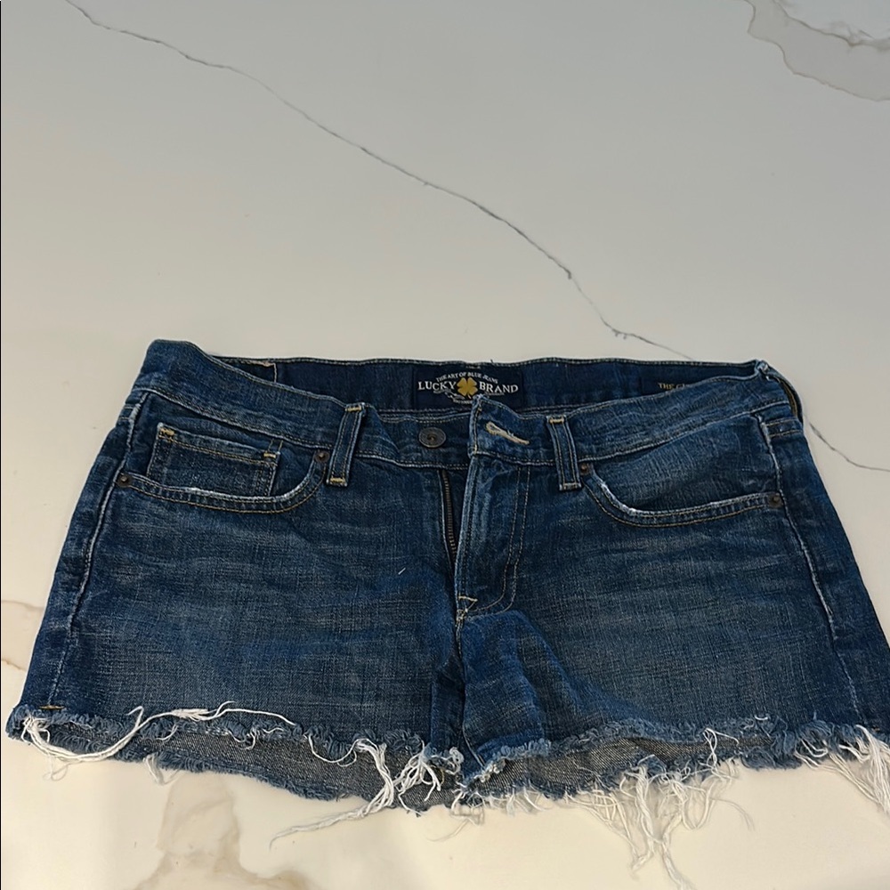 Lucky Brand Dark Blue Denim Shorts size 26